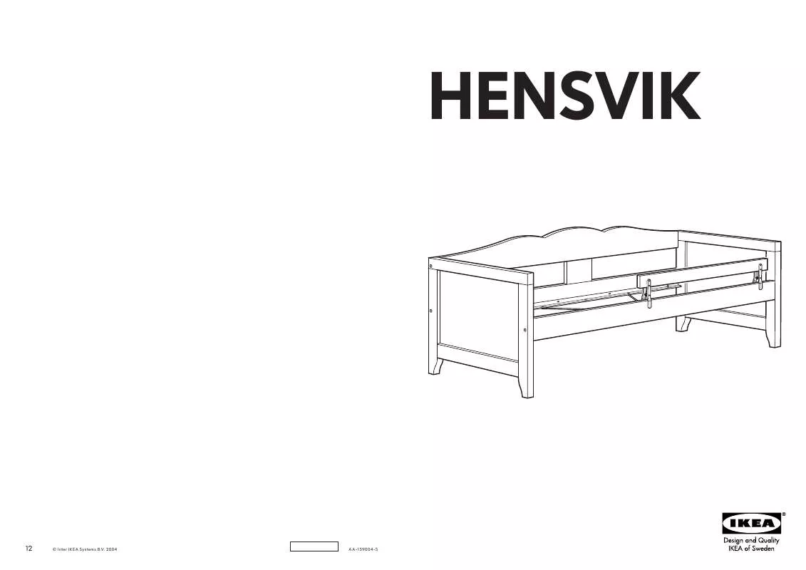 Mode d'emploi IKEA HENSVIK BEDFRAME W/GAURD RAIL 28X63