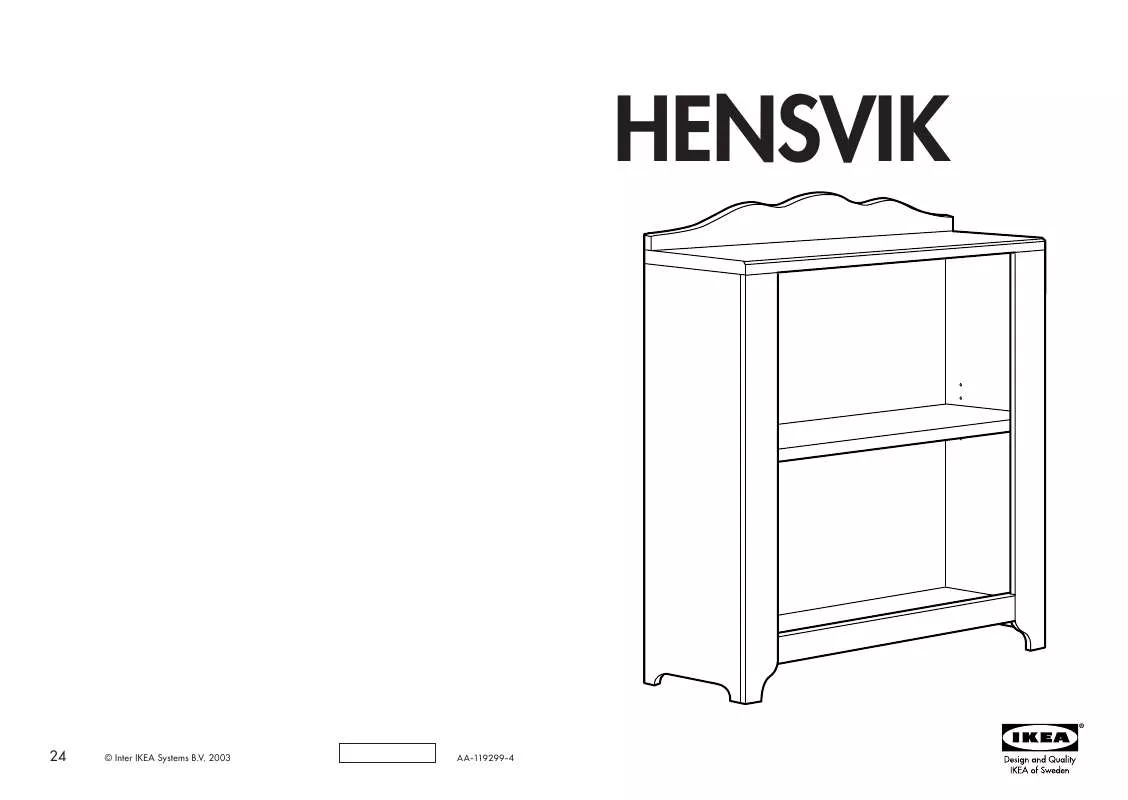 Mode d'emploi IKEA HENSVIK BOOKCASE 27X37