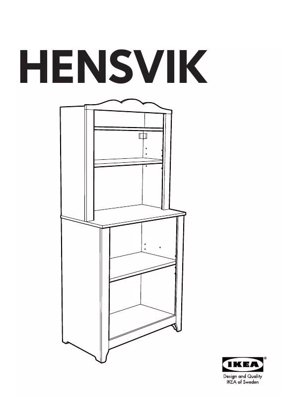 Mode d'emploi IKEA HENSVIK CABINET W/SHELF UNIT 30X63