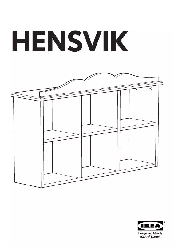 Mode d'emploi IKEA HENSVIK SHELF UNIT 29 1/2X6 3/4