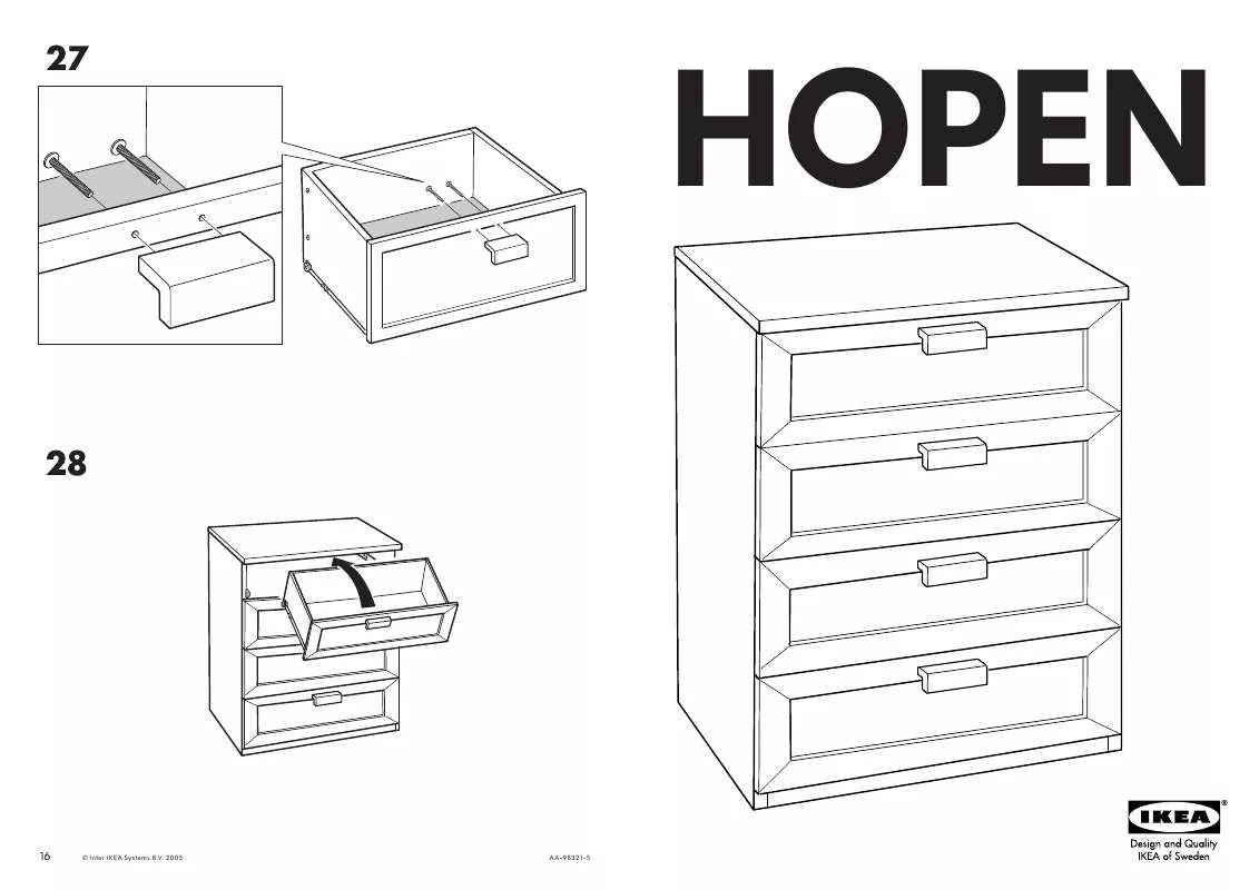 Mode d'emploi IKEA HOPEN CHEST/4DRAWERS 32X34