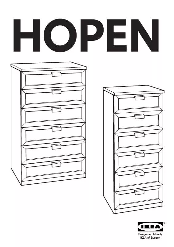 Mode d'emploi IKEA HOPEN CHEST/6DRAWERS 32X49