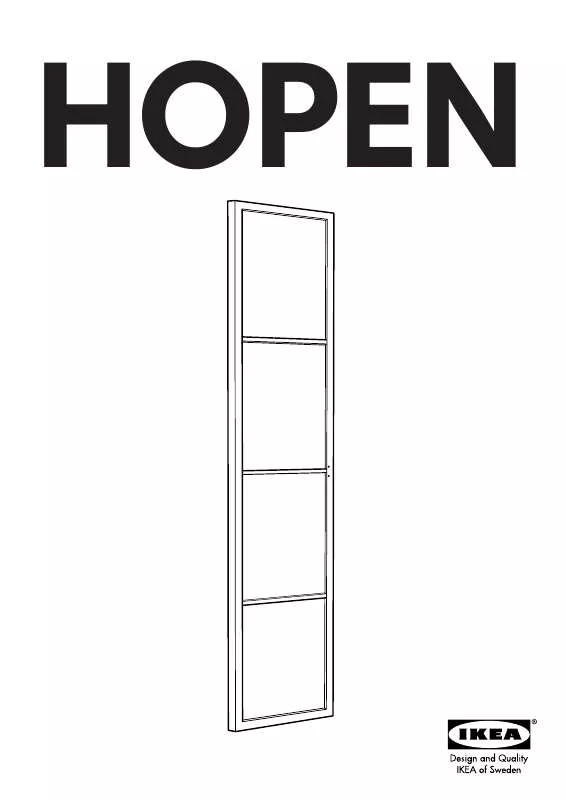 Mode d'emploi IKEA HOPEN DOOR 23 5/8X89