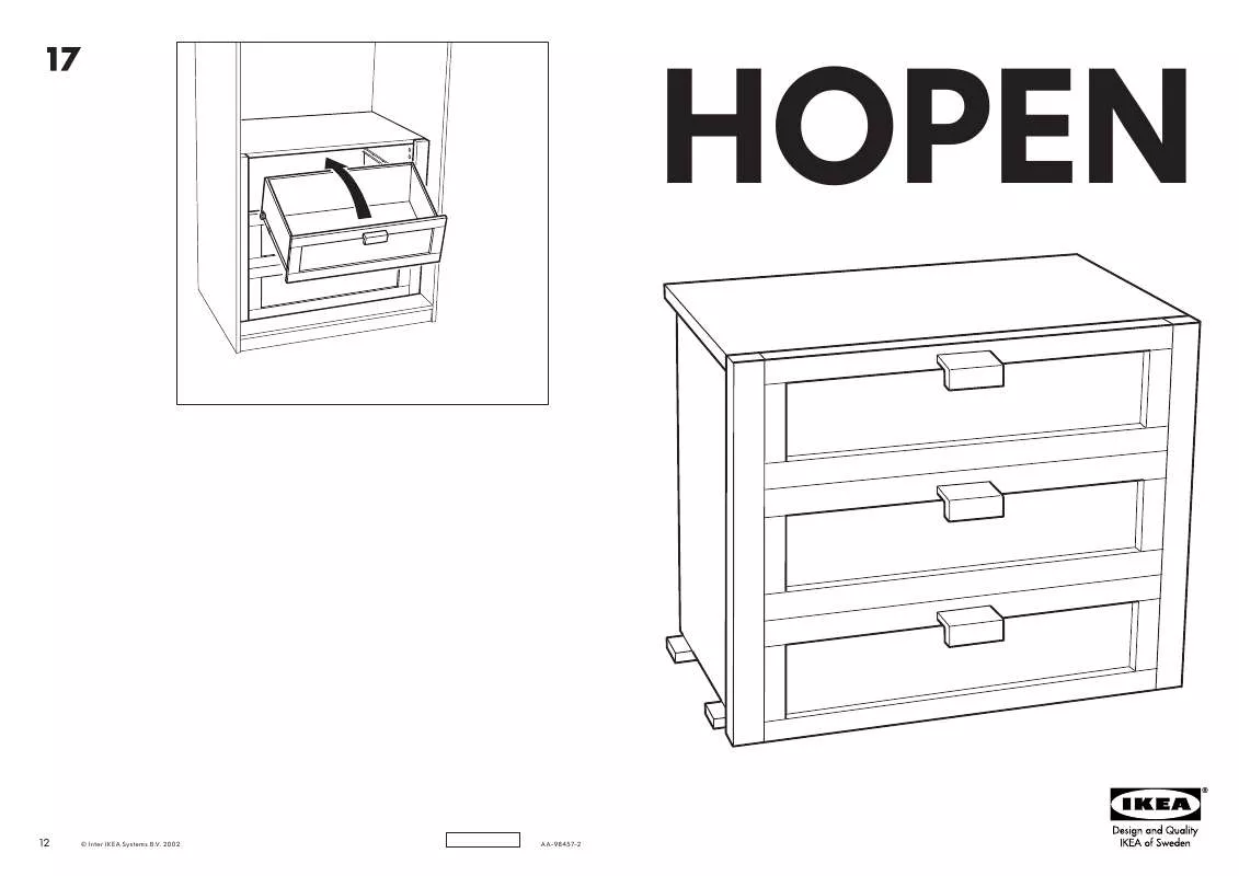 Mode d'emploi IKEA HOPEN INTERIOR CHEST DRAWERS 32