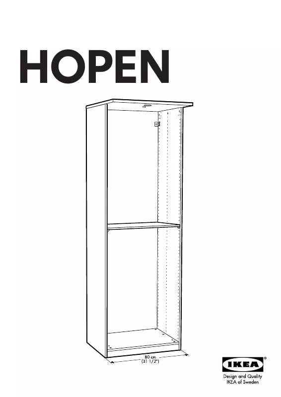 Mode d'emploi IKEA HOPEN WARDROBE FRAME 31X24X93