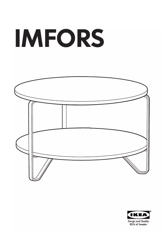 Mode d'emploi IKEA IMFORS COFFEE TABLE 31 ROUND