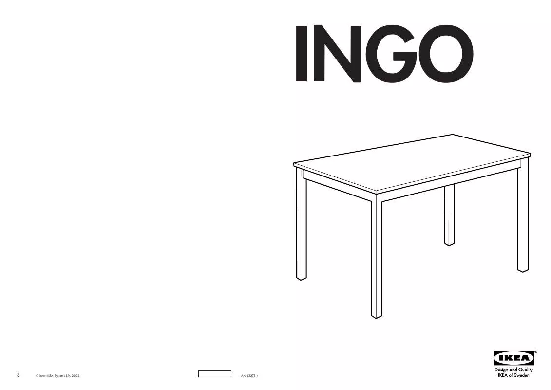 Mode d'emploi IKEA INGO DINING TABLE 47 1/4X29 1/2