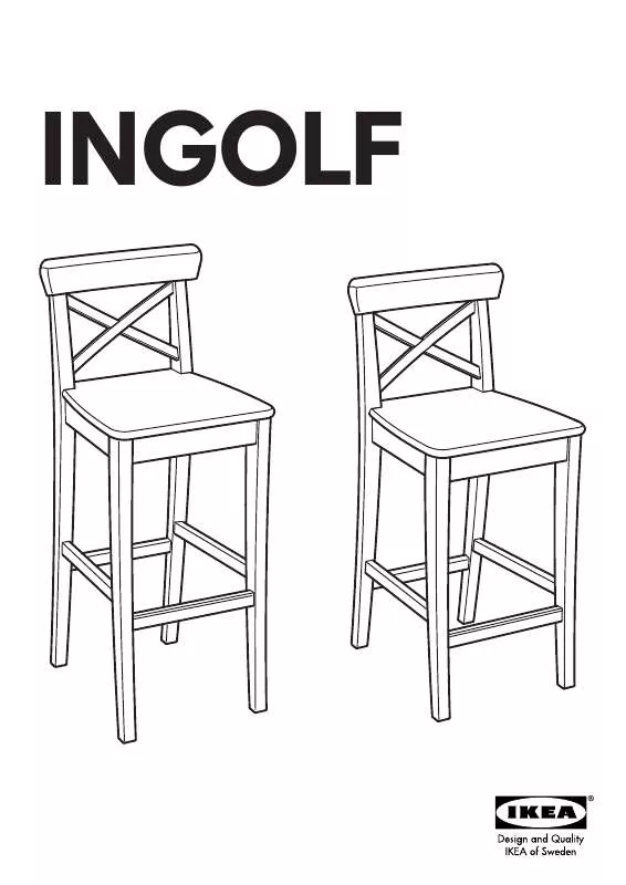 Mode d'emploi IKEA INGOLF BAR STOOL W/BACKREST 24 3/4