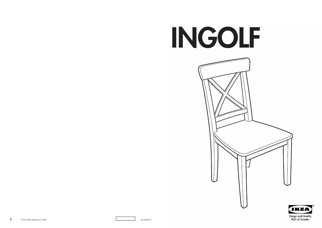Mode d'emploi IKEA INGOLF CHAIR
