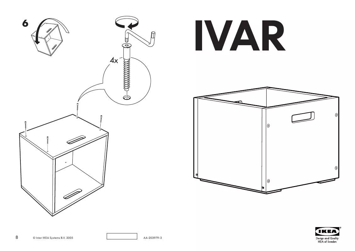 Mode d'emploi IKEA IVAR BOX 15X15X11