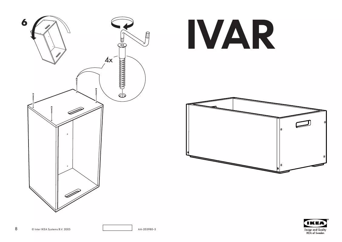 Mode d'emploi IKEA IVAR BOX 30 3/4X15 3/8X11 3/4