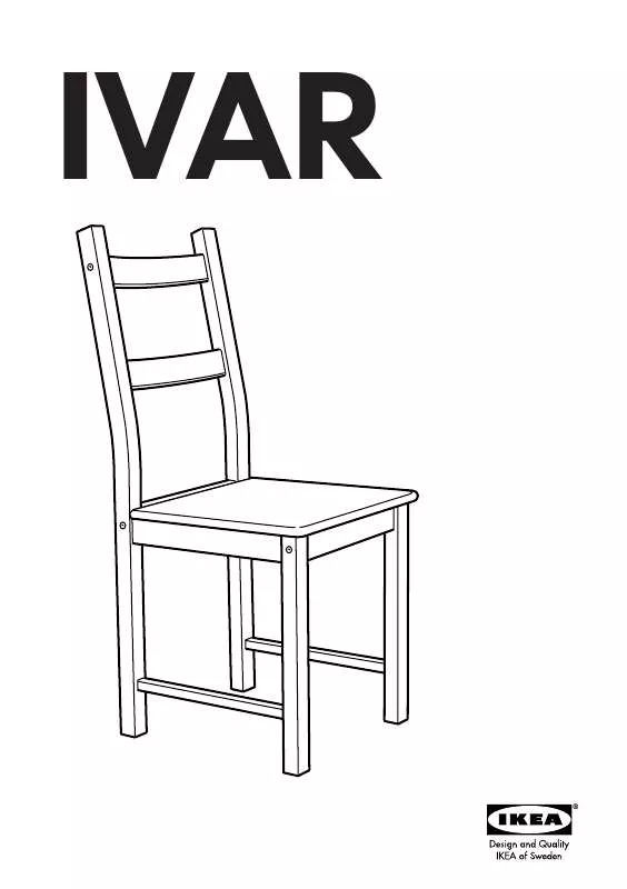 Mode d'emploi IKEA IVAR CHAIR PINE