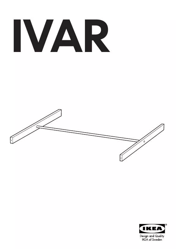Mode d'emploi IKEA IVAR CLOTHES RAIL