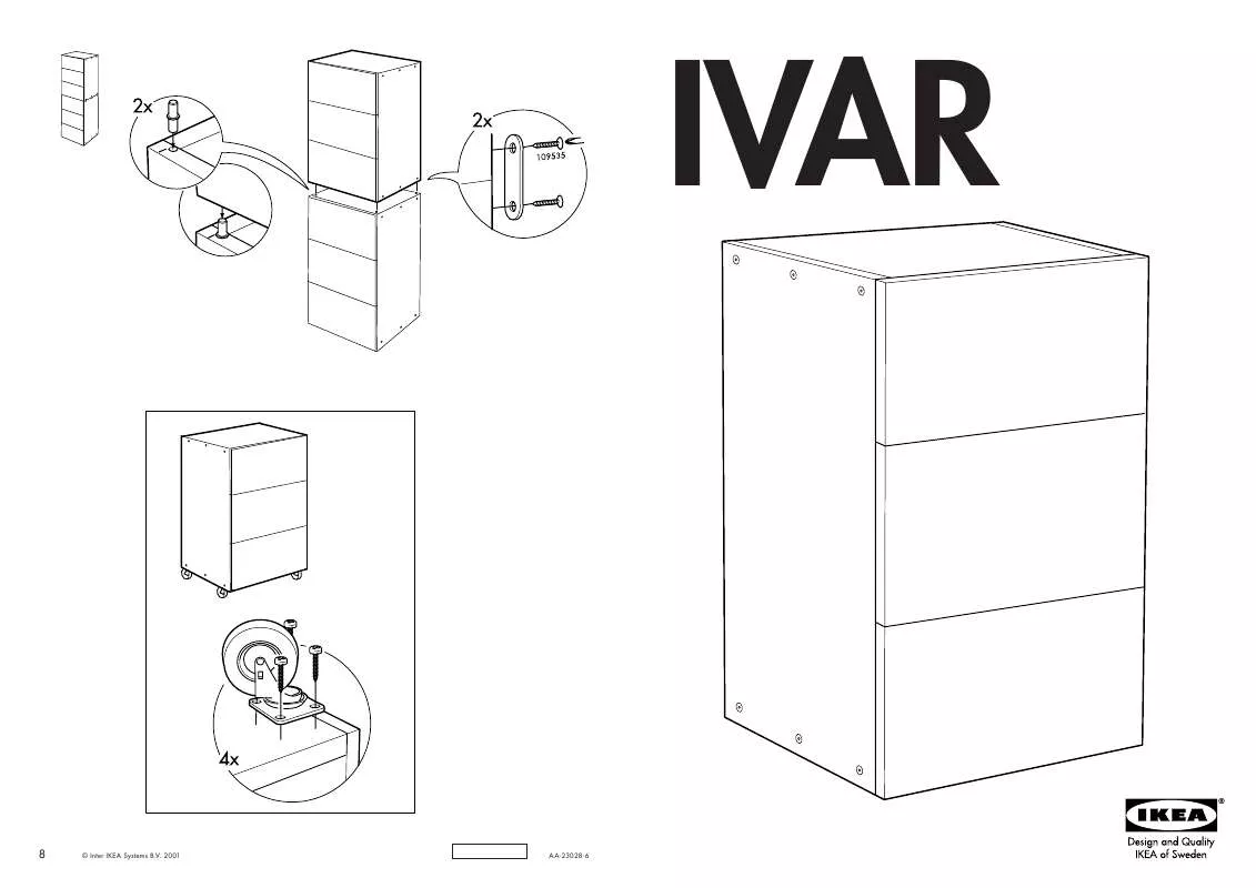 Mode d'emploi IKEA IVAR DRAWER UNIT 15X22
