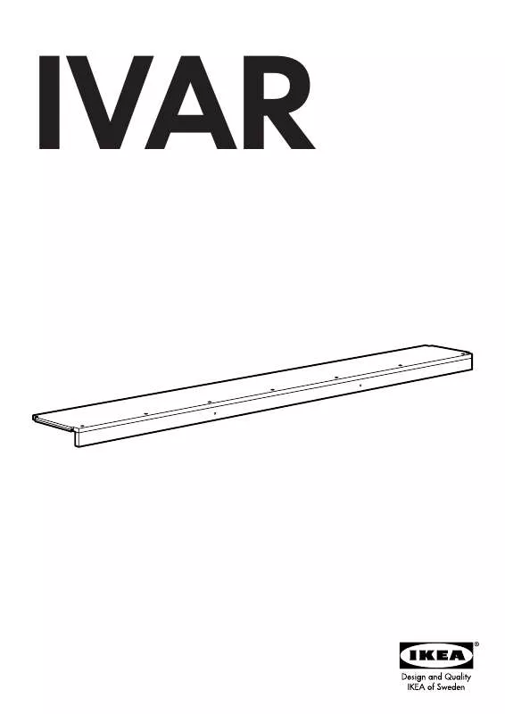 Mode d'emploi IKEA IVAR SHELF 82 5/8X11 3/4