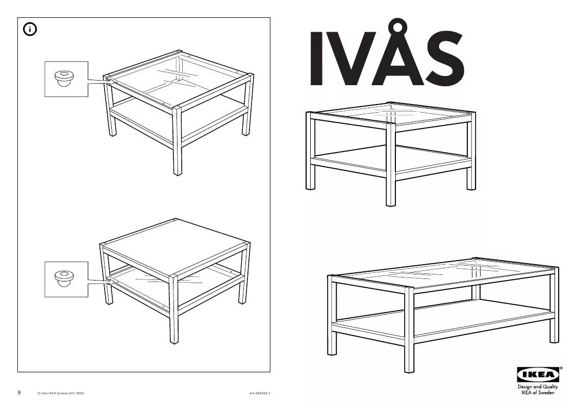 Mode d'emploi IKEA IVÅS COFFEE TABLE 47X28