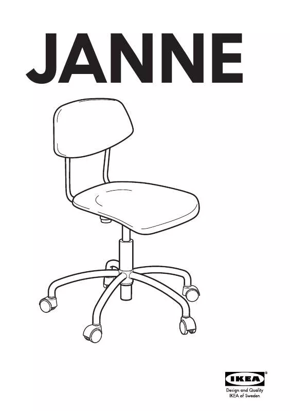 Mode d'emploi IKEA JANNE SWIVLE CHAIR