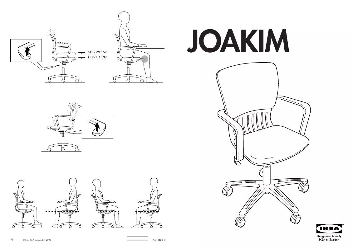 Mode d'emploi IKEA JOAKIM SWIVEL CHAIR