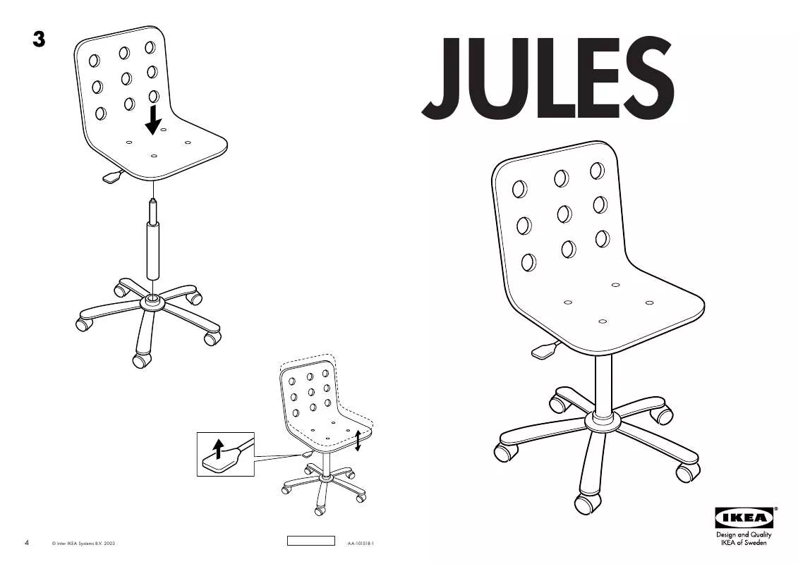 Mode d'emploi IKEA JULES JR DESK CHAIR