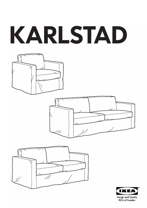 Mode d'emploi IKEA KARLSTAD LONG COVER FOR SOFA, LOVESEAT & CHAIR