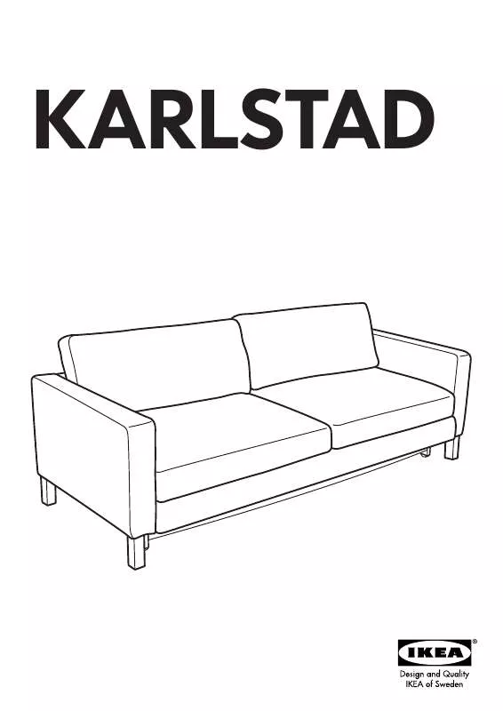Mode d'emploi IKEA KARLSTAD SOFA BED FRAME & COVER