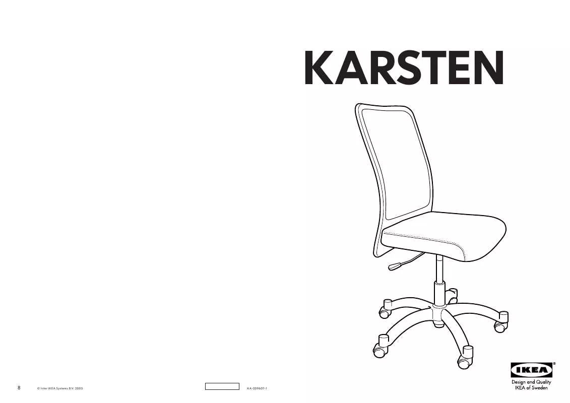 Mode d'emploi IKEA KARSTEN SWIVEL CHAIR