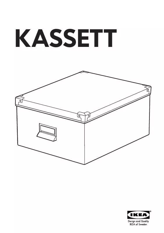 Mode d'emploi IKEA KASSETT BOX FOR PAPER W/LID 11X14X7 2PK