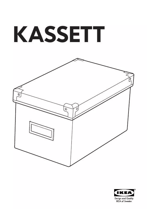 Mode d'emploi IKEA KASSETT CD BOX W/LID 6X10X6 2PK
