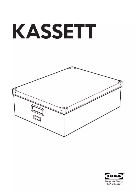 Mode d'emploi IKEA KASSETT CLOTHES BOX W/LID 17X22X7