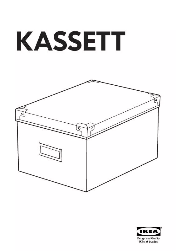 Mode d'emploi IKEA KASSETT DVD BOX W/LID 8X10X6 2PK