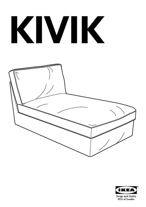 Mode d'emploi IKEA KIVIK CHAISE