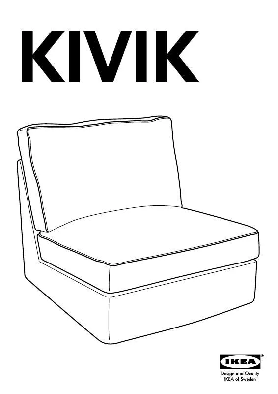 Mode d'emploi IKEA KIVIK ONE SEAT SECTION