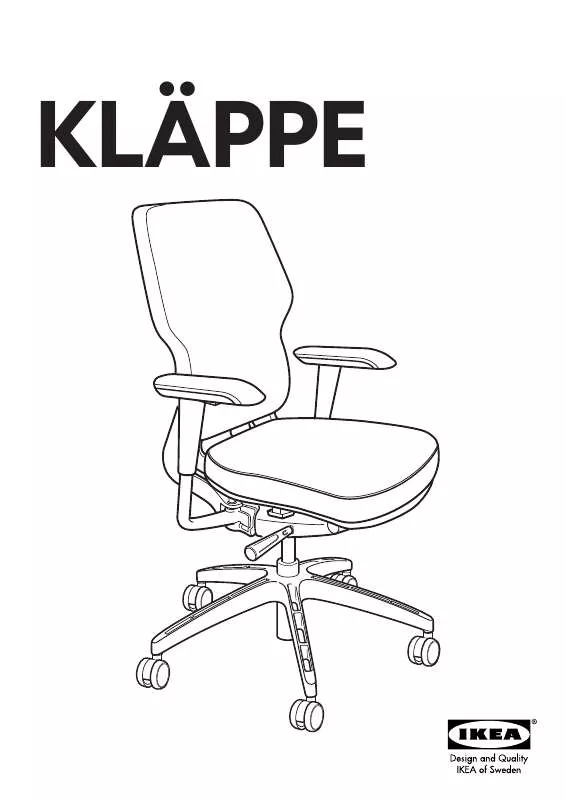 Mode d'emploi IKEA KLÄPPE SWIVEL CHAIR