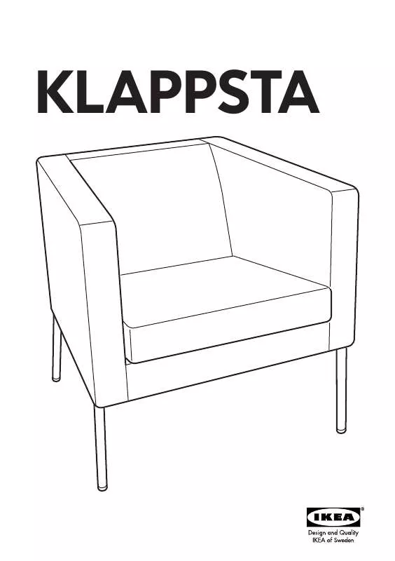 Mode d'emploi IKEA KLAPPSTA ARMCHAIR UNDERFRAME LEGS