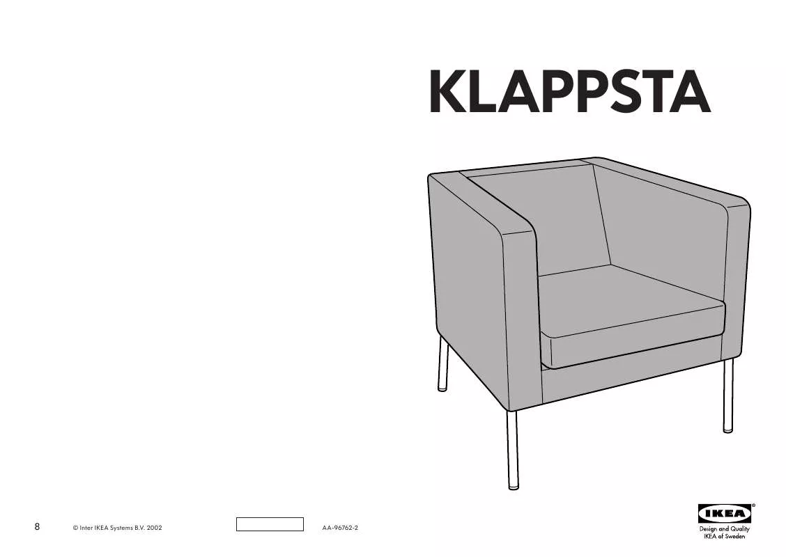 Mode d'emploi IKEA KLAPPSTA CHAIR COVER