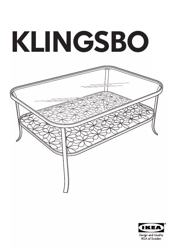 Mode d'emploi IKEA KLINGSBO COFFEE TABLE 45X20