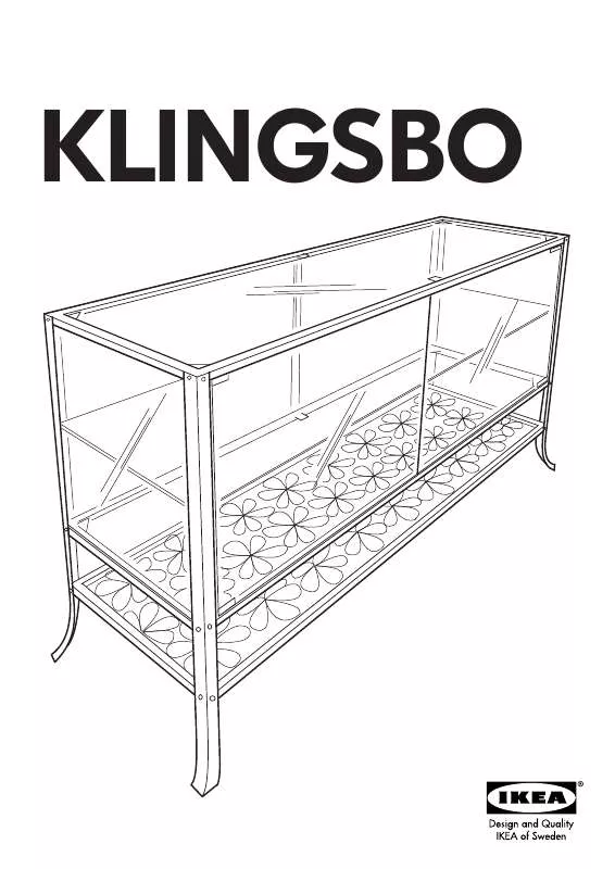 Mode d'emploi IKEA KLINGSBO GLASS DOOR CABINET 47X31