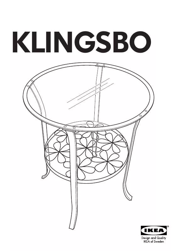 Mode d'emploi IKEA KLINGSBO SIDE 19X23