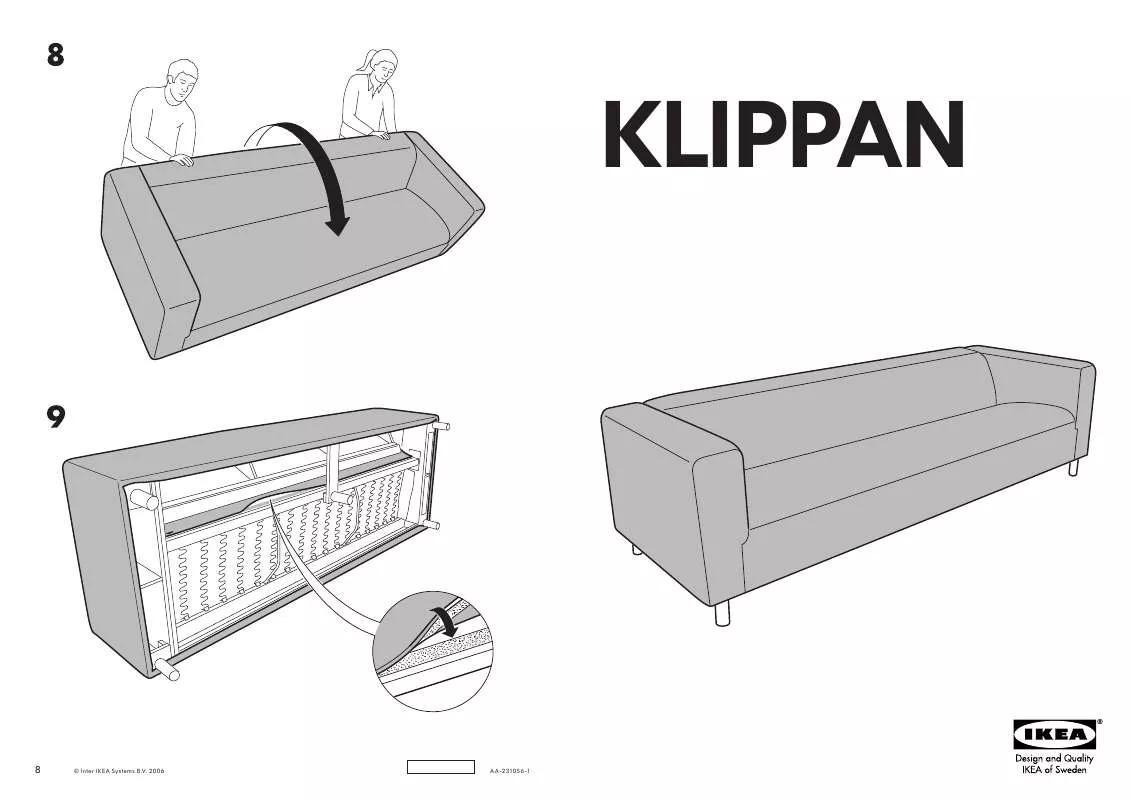 Mode d'emploi IKEA KLIPPAN 4 SEAT SOFA COVER