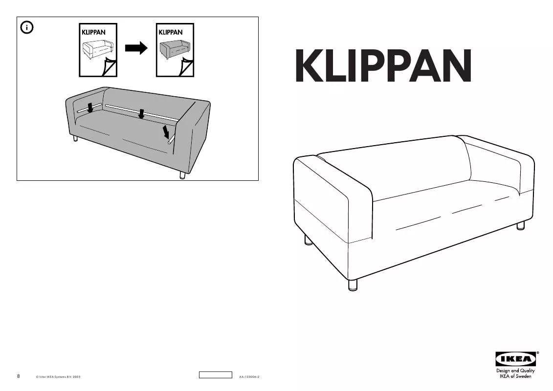 Mode d'emploi IKEA KLIPPAN LOVESEAT FRAME