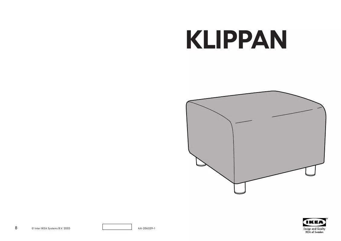 Mode d'emploi IKEA KLIPPAN POUFFE