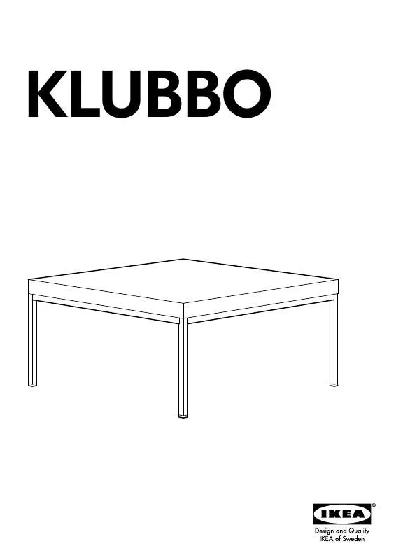 Mode d'emploi IKEA KLUBBO COFFEE TABLE 31X31