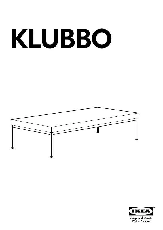 Mode d'emploi IKEA KLUBBO COFFEE TABLE 46X24