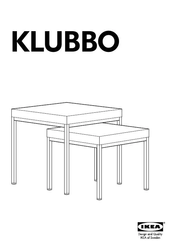 Mode d'emploi IKEA KLUBBO NESTING TABLES SET/2