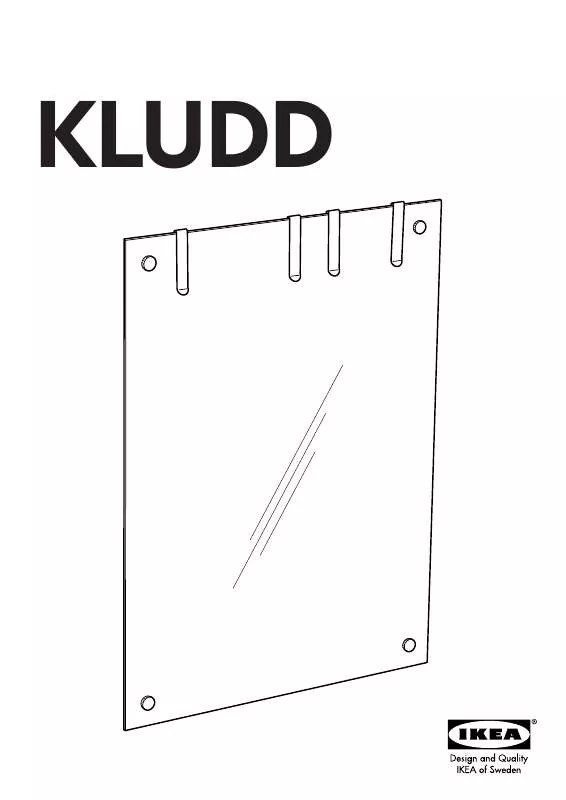 Mode d'emploi IKEA KLUDD NOTICEBRD 25 ½X17 ¾