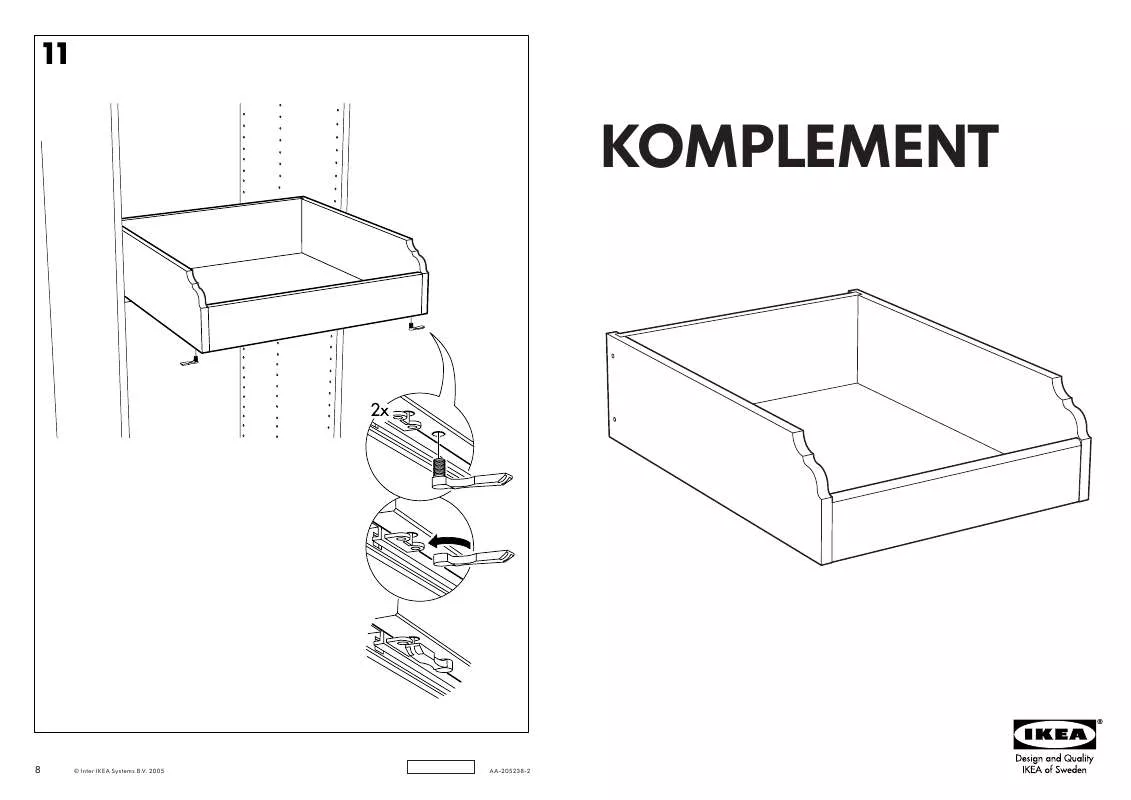 Mode d'emploi IKEA KOMPLEMENT DRAWER 19X22X6