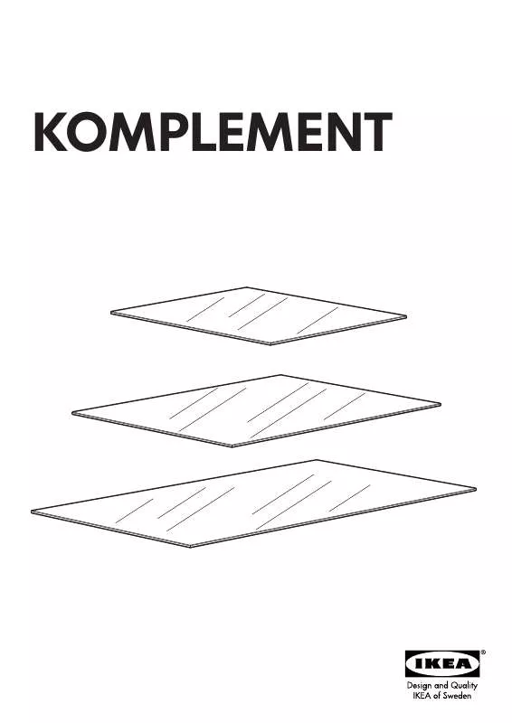 Mode d'emploi IKEA KOMPLEMENT GLASS SHELF