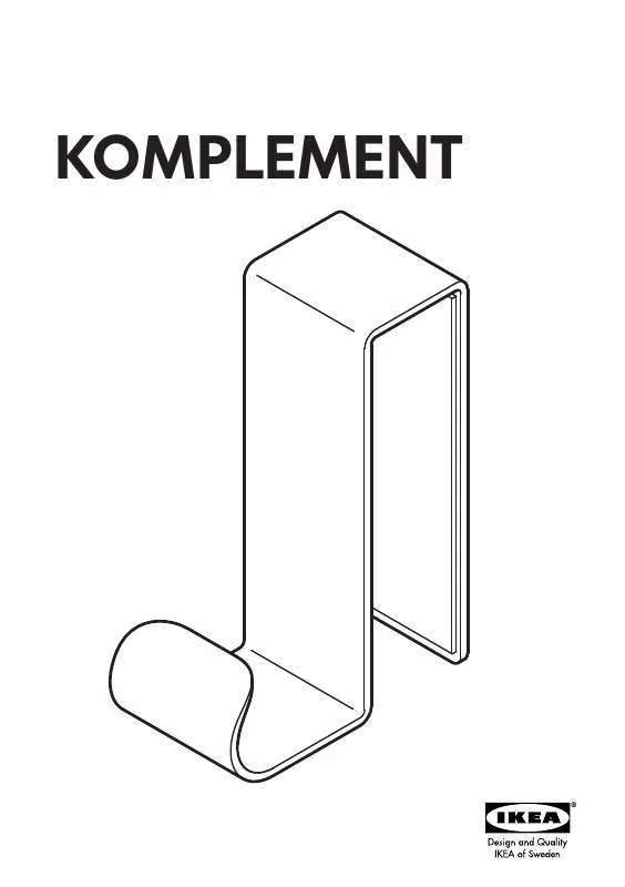 Mode d'emploi IKEA KOMPLEMENT HOOK 2PK