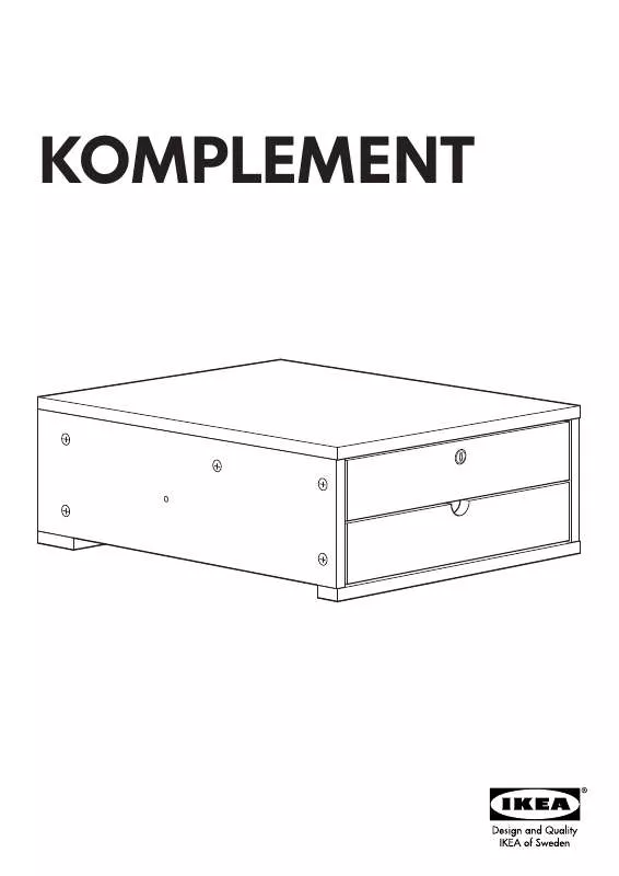 Mode d'emploi IKEA KOMPLEMENT JEWELRY BOX 20X23X8
