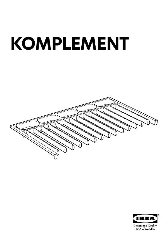 Mode d'emploi IKEA KOMPLEMENT PANTS HANGER W/ COMPARTMENTS 39X23